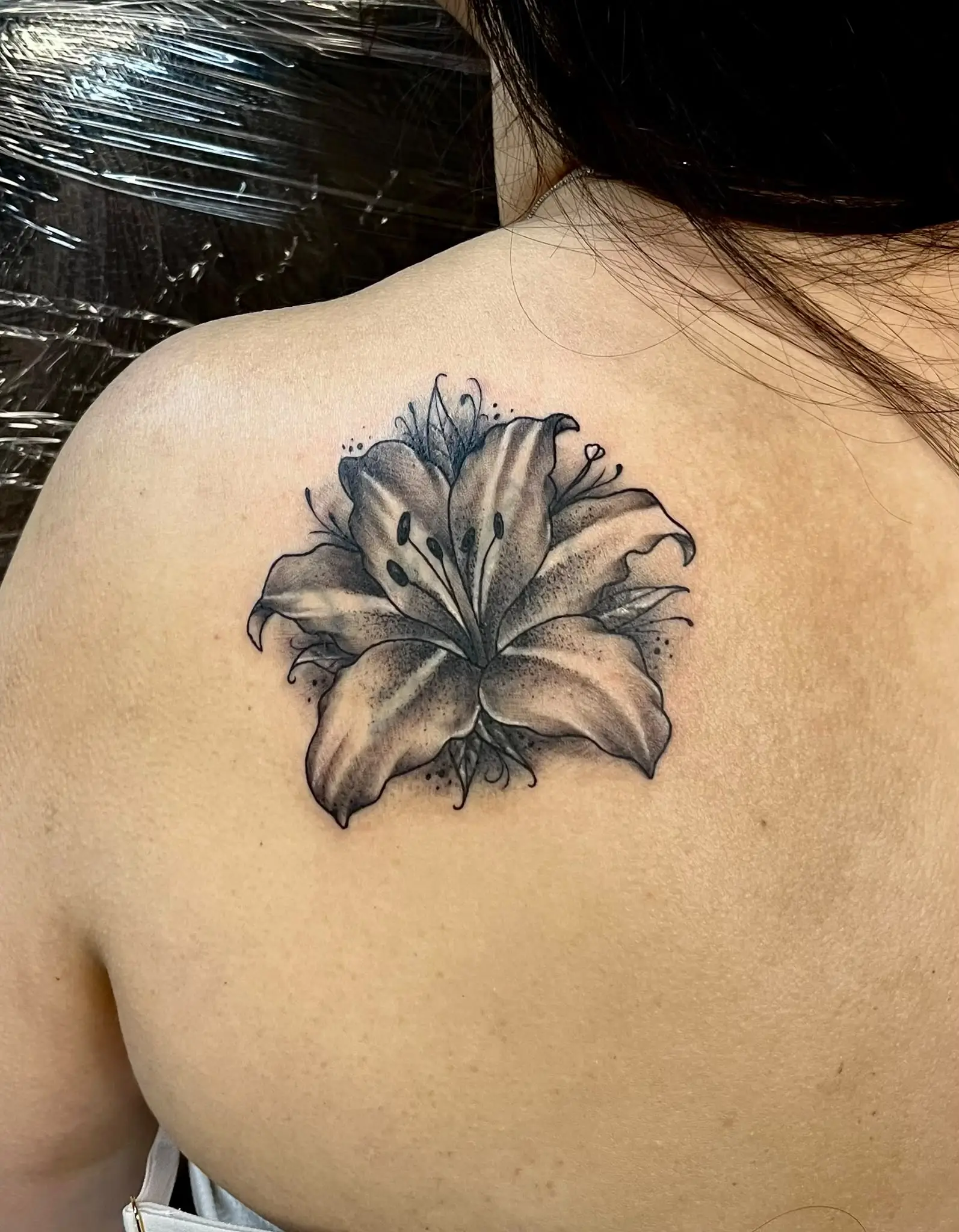 Valor Ink cover up tattoo flower design in Friendswood TX